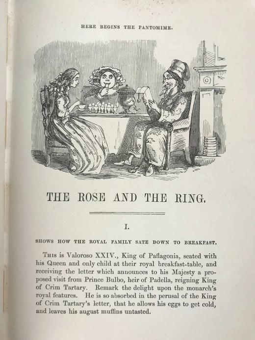 1923年 萨克雷《玫瑰与指环》 数十幅版画插图 布面精装32开 商品图4