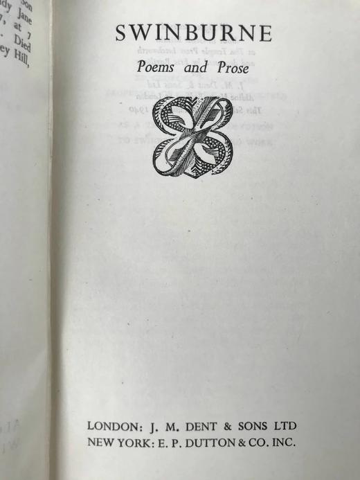 斯温伯恩诗歌与散文集 真皮精装36开 商品图2