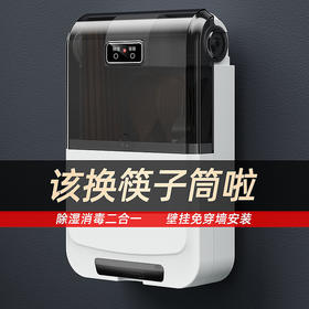 智能筷子筒带盖沥水免打孔防霉壁挂式收纳盒全自动家用多功能（gxfc11）
