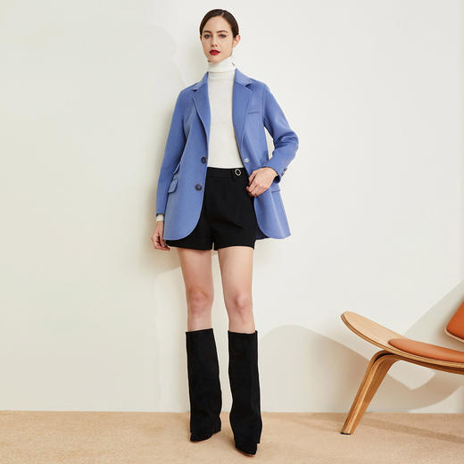 LD971斯尔丽瑟俪[专柜同款]2021冬新款小西装元素羊毛气质干练修身大衣 商品图2