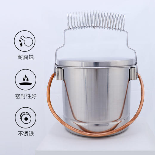 中盛画材 大号不锈钢可提油画洗笔桶 洗笔筒洗笔器油画用品 商品图1