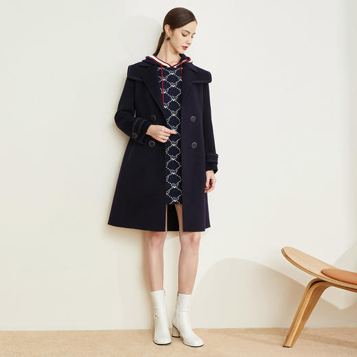 ND93S斯尔丽瑟俪[专柜同款]2021冬新款优雅时尚军旅风气质减龄舒适大衣 商品图2