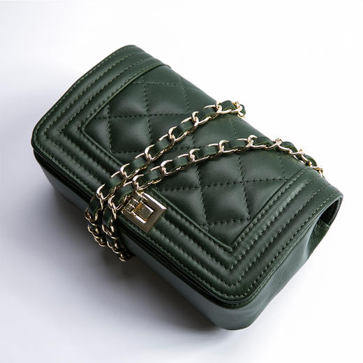 意大利原产andrea cardone 真皮经典菱格挎包 商品图7