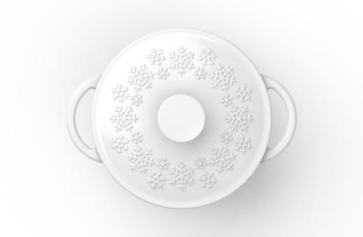铸味冬雪情 | 22cm雪花汤锅圆形炖锅煮锅家用电磁炉燃气炉通用多功能 商品图4