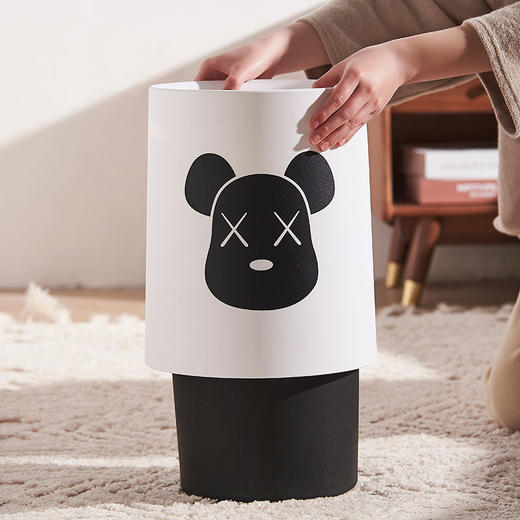 垃圾桶家用大号客厅网红双层垃圾桶卧室卫生间厕所橱房无盖纸篓（gxfc40） 商品图5