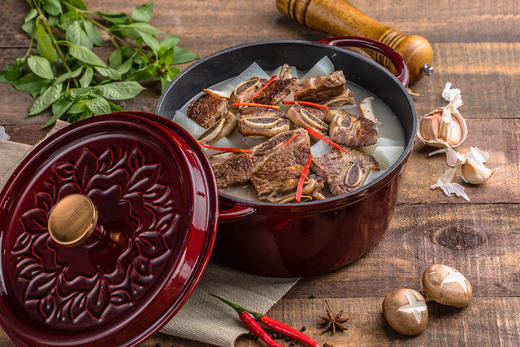 铸味春花恋 | 26cm花韵汤锅圆形炖锅煮锅家用电磁炉燃气炉通用多功能 商品图3