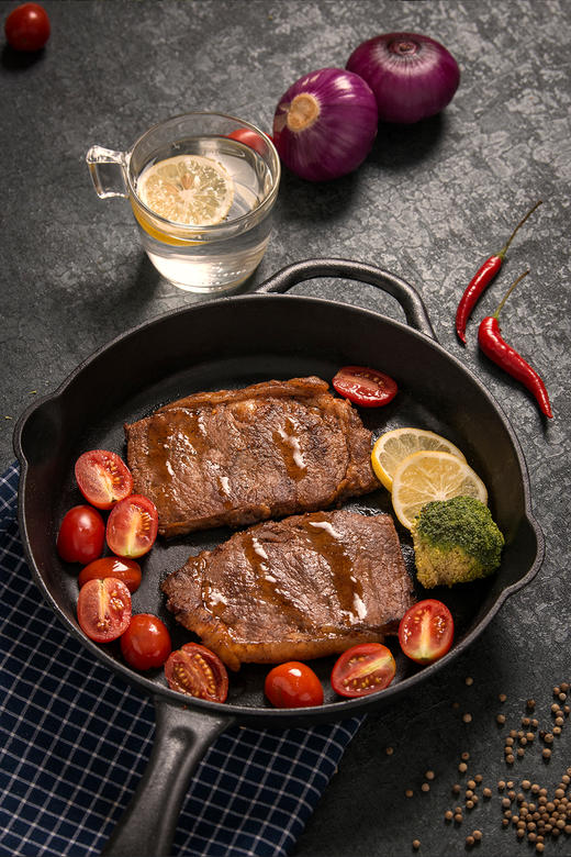 【品牌直发】铸味 | 26CM平底牛排煎锅 铸铁锅平底锅 烤盘珐琅不易粘锅 家用炒锅煎锅 商品图0