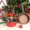 Didinika 2020圣诞限量款宝宝辅食锅婴儿奶锅17cm小锅平底汤锅麦饭石不粘锅煮泡面热牛奶锅 3D圣诞老人款（奶锅+煎锅+硅胶勺） 商品缩略图4