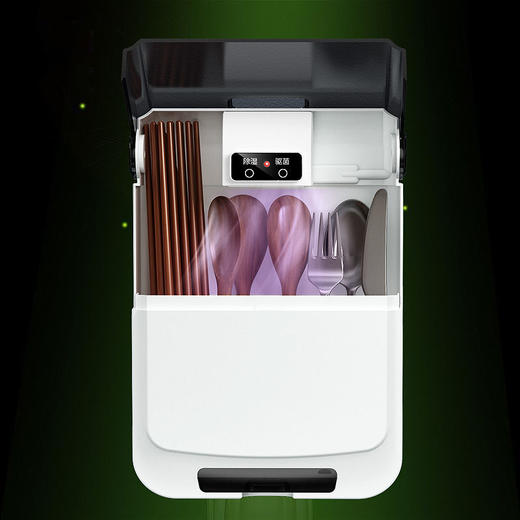 智能筷子筒带盖沥水免打孔防霉壁挂式收纳盒全自动家用多功能（gxfc11） 商品图3
