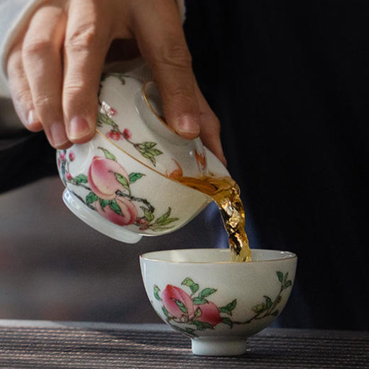 徐窑·粉彩桃系列 | 传自400年徐家窑，采珍贵原矿料手绘而成，寓福寿绵绵 商品图2
