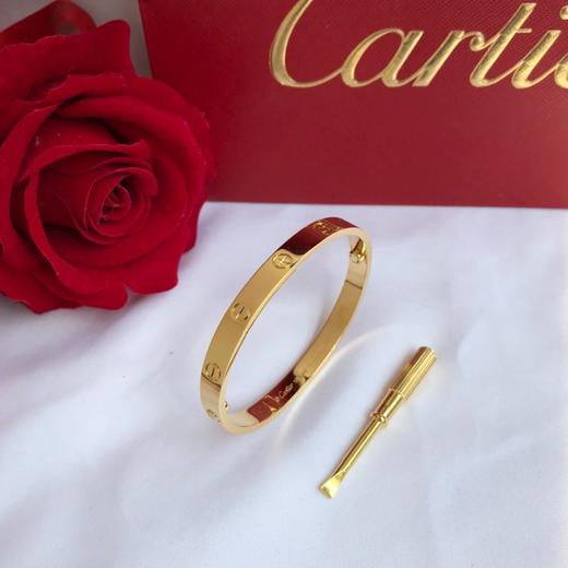 卡地亚 Cartier  经典无钻love手镯 多年口碑款 采用亚金材质 电镀18K金 商品图3
