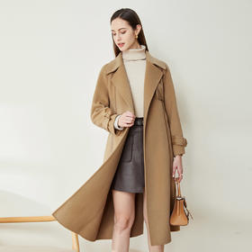 LH9V5斯尔丽瑟俪2021秋冬新款时尚翻领精致保暖舒适长款双面呢女式大衣