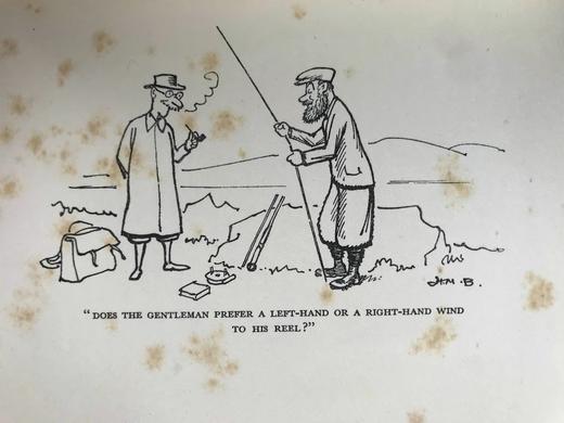 1934年 飞钓初学者入门 6幅趣味插图 布面精装32开 商品图10