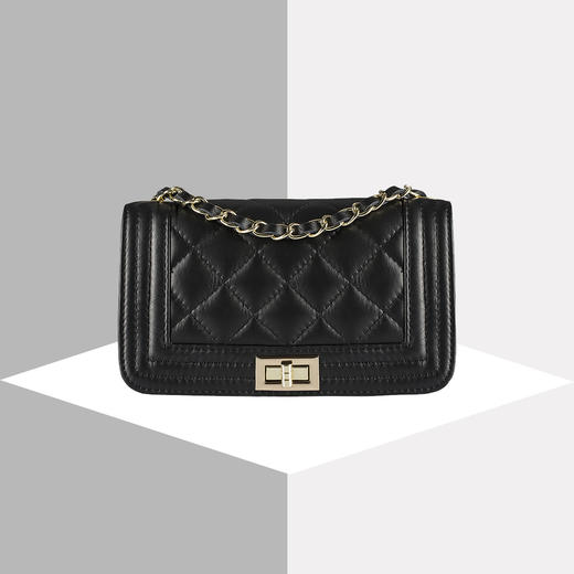 意大利原产andrea cardone 真皮经典菱格挎包 商品图10