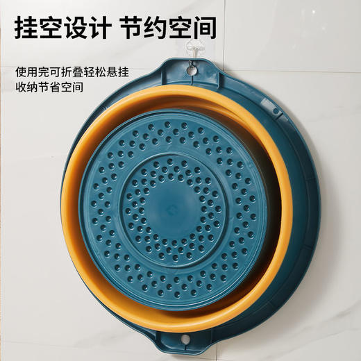 【折叠式足浴盆送艾草包30包】便携式泡脚桶 旅行按摩洗脚盆 成人高深泡脚盆 亚布力居家日用清洁工具（gxfc30） 商品图3