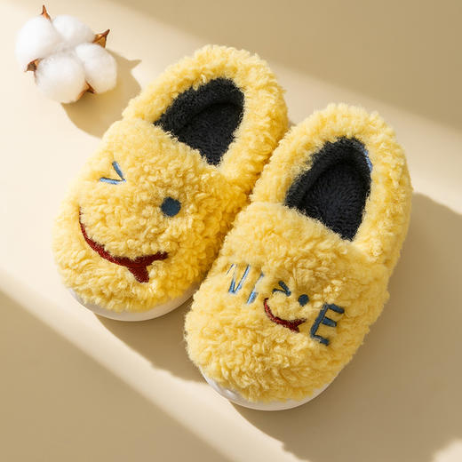 【蓬松柔软 温暖“小脚丫”】冬季儿童拖鞋男童室内家居鞋防滑女童毛绒鞋卡通宝宝包跟棉拖鞋 商品图13