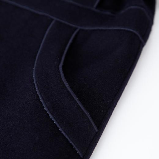 ND93Q斯尔丽瑟俪[专柜同款]2021冬新款连帽双排扣四合扣减领细腰带大衣 商品图3