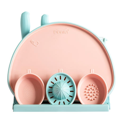 Didinika 迪迪尼卡砧板双面多功能案板宝宝辅食配用厨房用具 菜板菜刀组合菜板刀具套装 商品图3