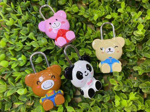 暴力熊密码锁63*40*15MM/JY-80026可爱挂锁金属迷你小锁行李箱锁头防盗旅游柜子密码锁 商品图0