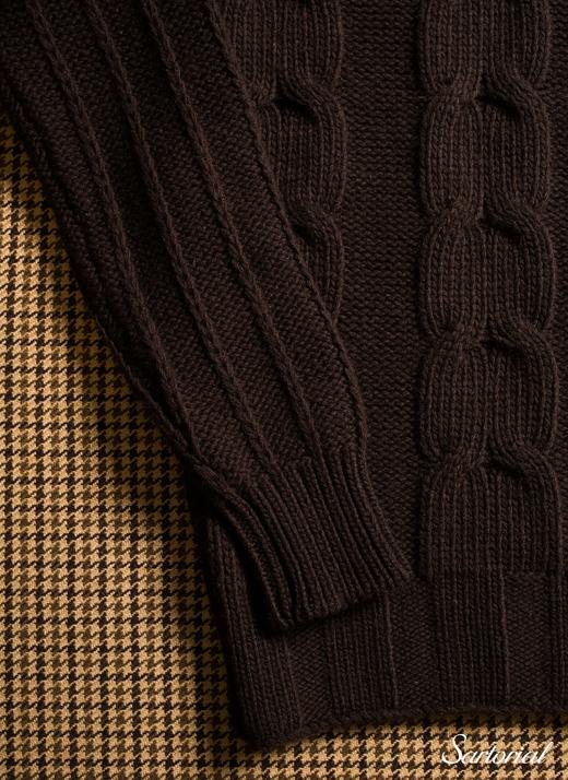 Dalmo 棕色扭花羊绒高领 商品图6