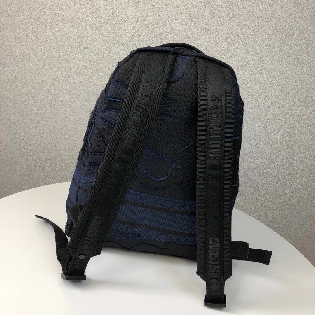 迪奥dior travel双肩背包 正品打版 采用进口蓝色迷彩布料 定
