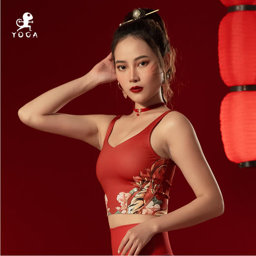 壁虎瑜伽 如虎添翼-印花上衣 （有胸垫）清仓不退不换 商品图0