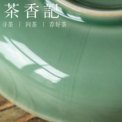 茶香记 景德镇手作 青釉干泡盘 壶承 越窑青瓷 青莹玉润 端庄大方 商品图2
