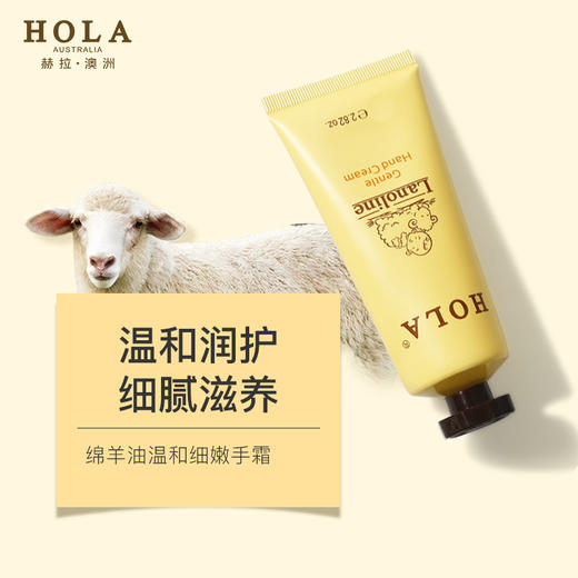 【暖冬特惠】50gHOLA赫拉绵羊油倍润手霜 持久滋润 细腻双手 新老款随机发出 商品图0