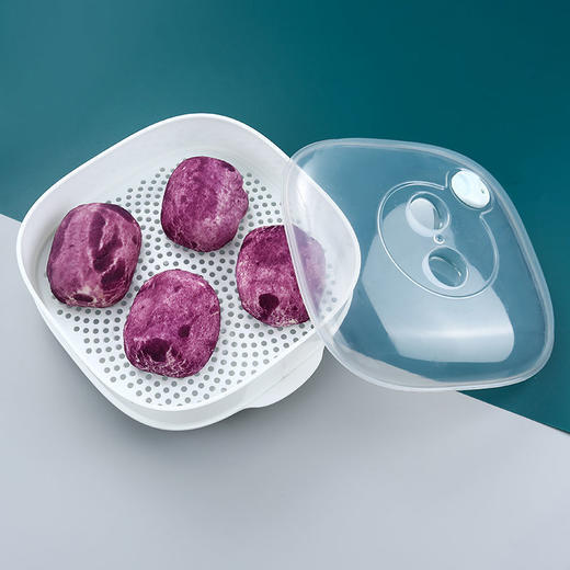 微波炉专用蒸笼包子馒头饺子加热盒带盖家用蒸盒米饭盒蒸饭饭煲 商品图7