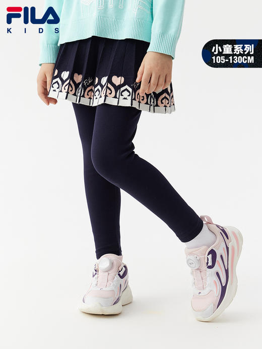 小斐乐女小童加绒打底裙裤2022春季新款儿童时尚裤裙K11G212603F 商品图1