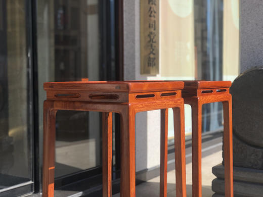 红桥红  家具严选  缅甸花梨（大果紫檀）【98明式托泥束腰 花架】 商品图3
