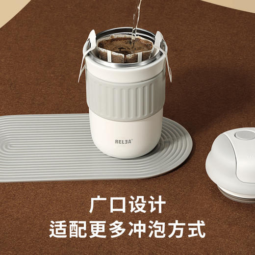 「温暖一冬 随身携带」物生物保温杯女随行咖啡杯子便携316不锈钢冷萃居家日用水杯学生男简约ins餐饮用具 商品图2