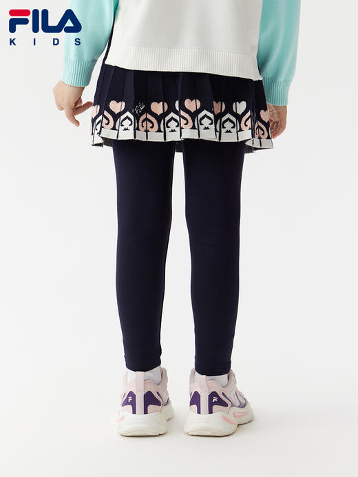 小斐乐女小童加绒打底裙裤2022春季新款儿童时尚裤裙K11G212603F 商品图2