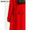 NEELLY纳俪商场同款气质翻领双排扣大衣收腰大气中长款毛呢外套N21121N01238 商品缩略图2