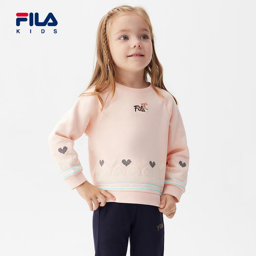 小斐乐童装女小童套头卫衣2022年春季新款儿童加绒上衣潮K11G212254F 商品图0