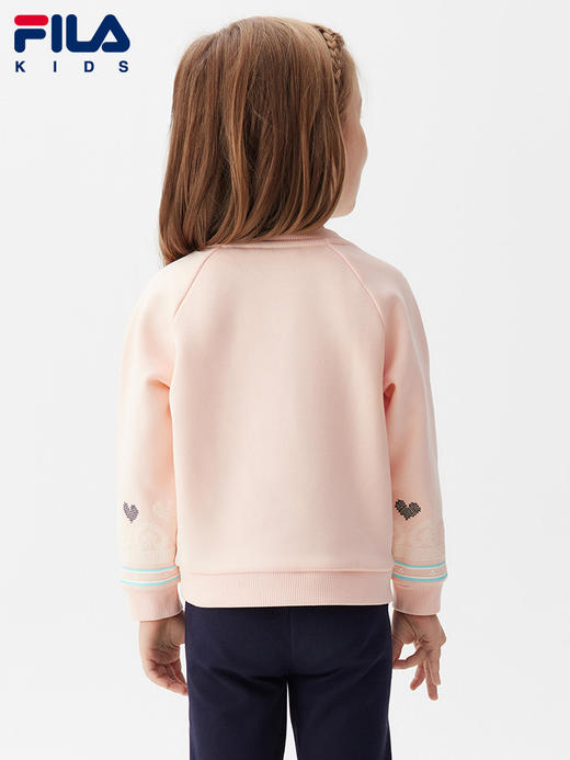 小斐乐童装女小童套头卫衣2022年春季新款儿童加绒上衣潮K11G212254F 商品图2