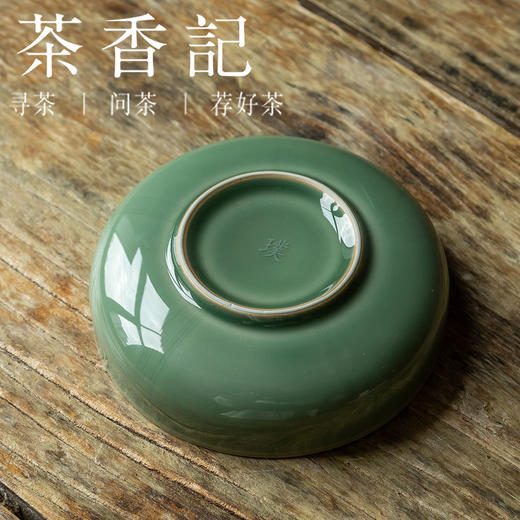 茶香记 景德镇手作 青釉干泡盘 壶承 越窑青瓷 青莹玉润 端庄大方 商品图3