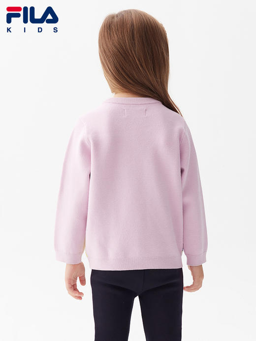 小斐乐儿童毛衣2022春季新款潮撞色女小童宝宝圆领套头针织衫K11G211414 商品图3