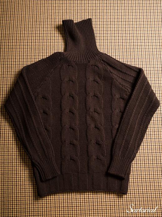 Dalmo 棕色扭花羊绒高领 商品图8