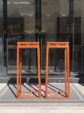 红桥红  家具严选  缅甸花梨（大果紫檀）【98明式托泥束腰 花架】