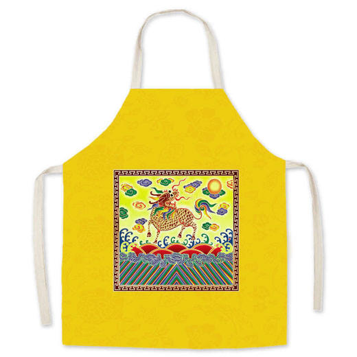 国潮亚麻围裙家用厨房家务围裙女防油污渍成人工作男女定制工作服 商品图8