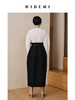 HIDEMI假两件衬衫拼接毛呢廓形轻礼服连衣裙 商品缩略图8