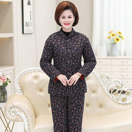 AA HB加绒两件套装冬季保暖睡衣棉袄套装 商品图3