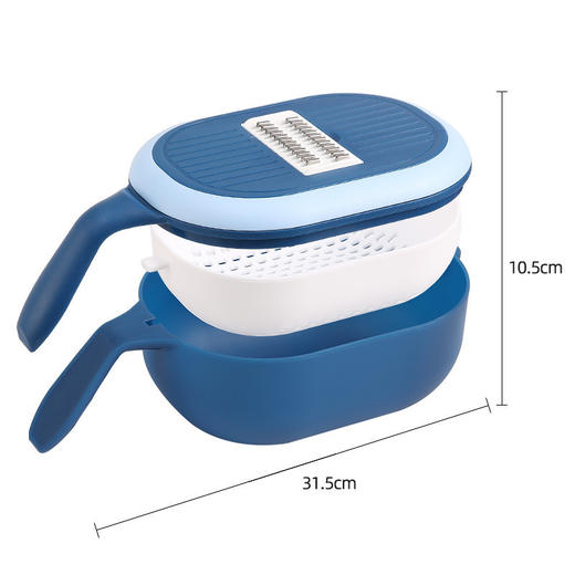 【升级款切菜沥水器】厨房土豆丝切丝切菜器 家用工具水果篮沥水篮 商品图3