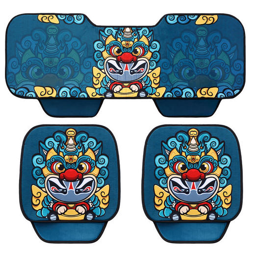 汽车坐垫三件套四季通用单个单片秋冬亚麻丝绒半包通用坐垫无靠背 商品图0