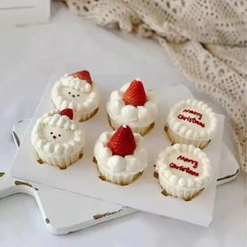 100%进口动物淡奶油-圣诞纸杯蛋糕A款