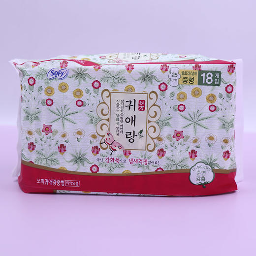 【YZ】正品韩国苏菲LG卫生巾 贵爱娘25cm 日用姨妈巾18片 商品图0