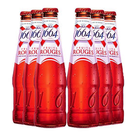  1664树莓250ml*6瓶 法国原装进口啤酒 克伦堡凯旋精酿系 1664啤酒 
