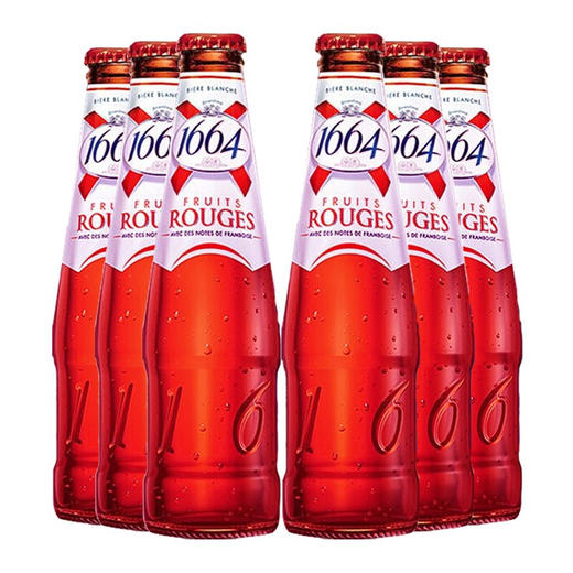  1664树莓250ml*6瓶 法国原装进口啤酒 克伦堡凯旋精酿系 1664啤酒  商品图0