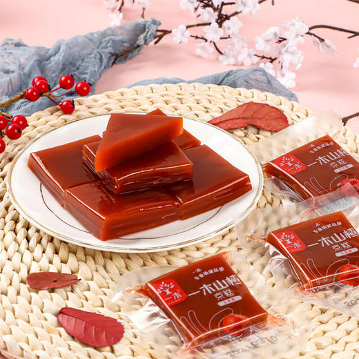 【鲜果打浆·无蔗糖】琉璃京糕480 原汁原味 山楂糕 蜜饯 果脯 酸甜新鲜 一木 商品图1